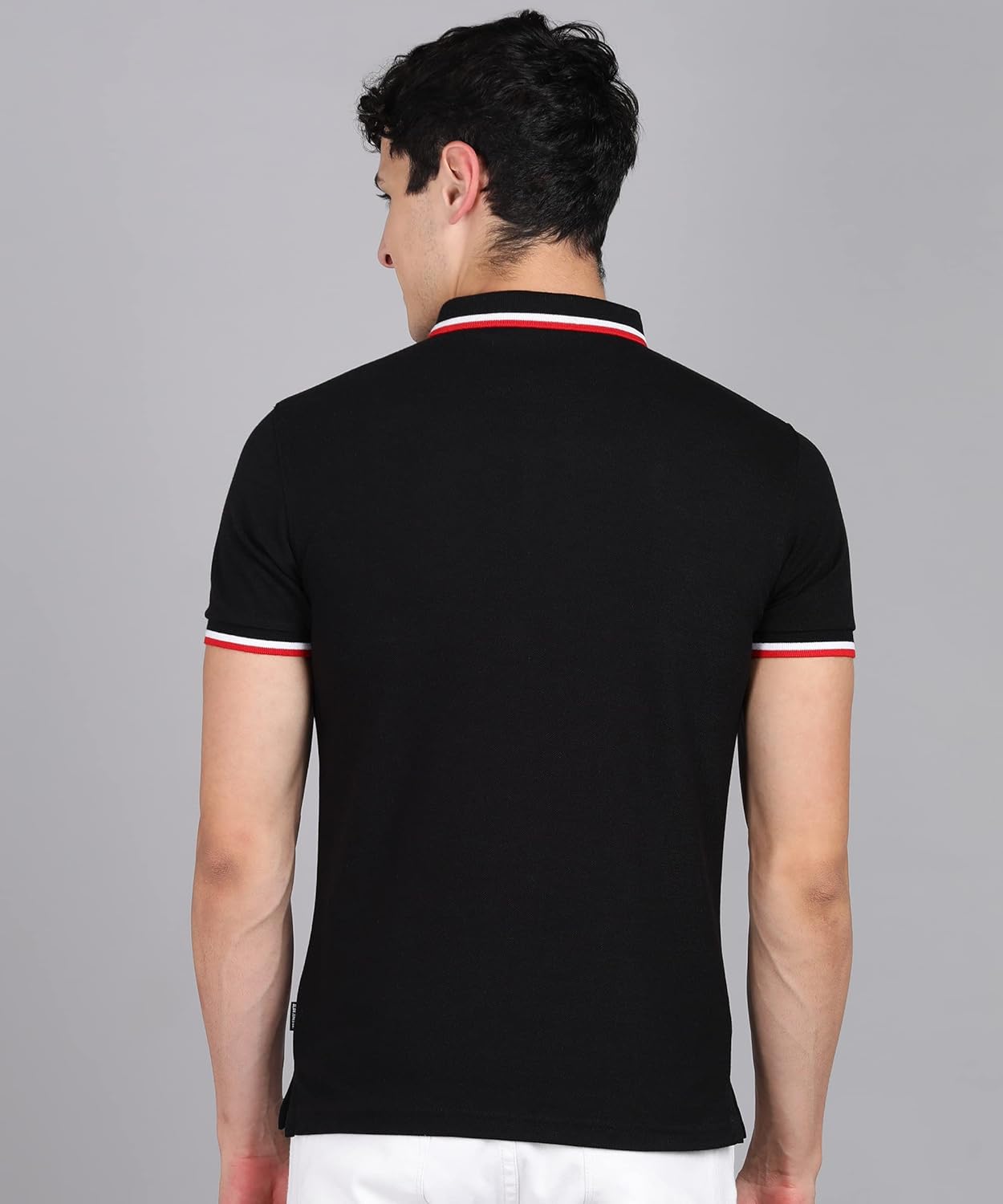 Alan Jones Clothing Men's Solid Slim Fit Polo T-Shirt-5