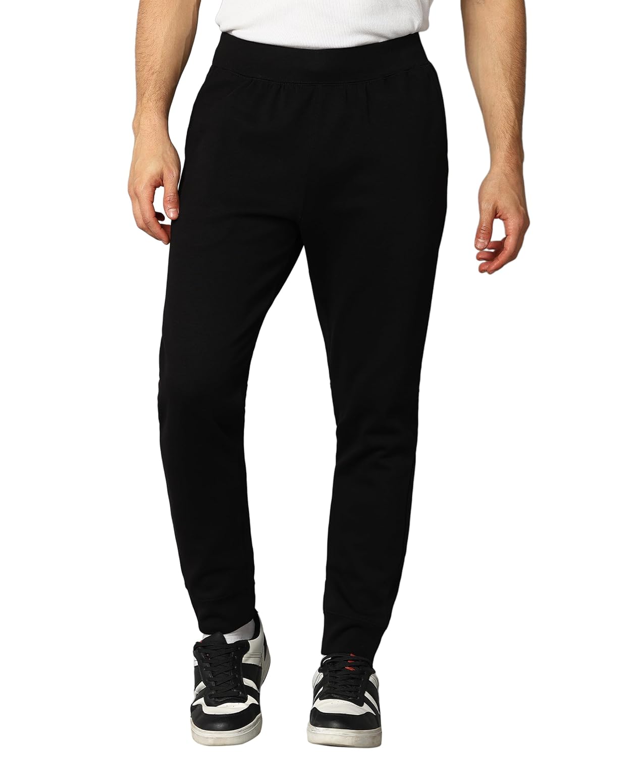 Alan Jones Clothing Men's Stretchable Solid Cotton Trackpant