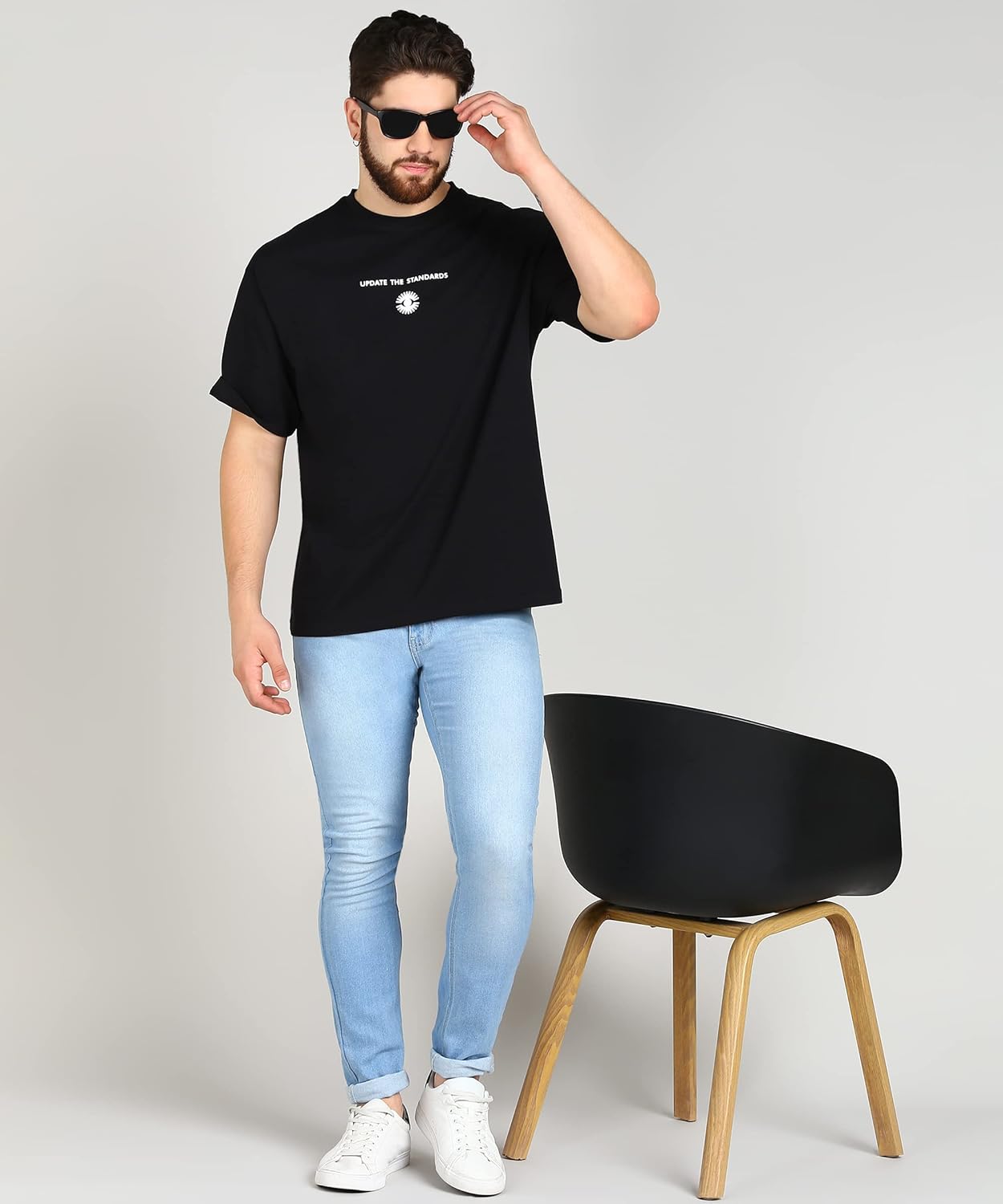 Alan Jones Clothing Men's Printed Premium Heavy Gauge Cotton Oversized T-Shirt-3