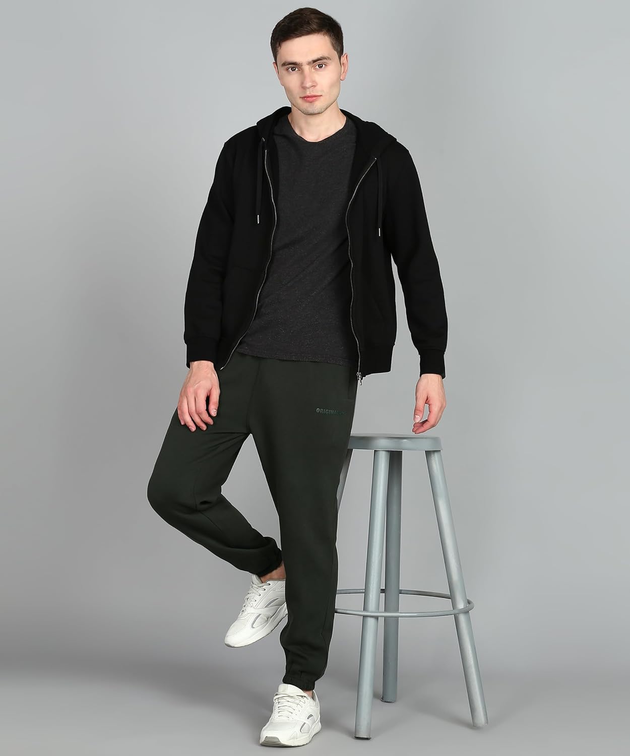 Alan Jones Clothing Men's Fleece Jogger Regular Pants For Winterwear