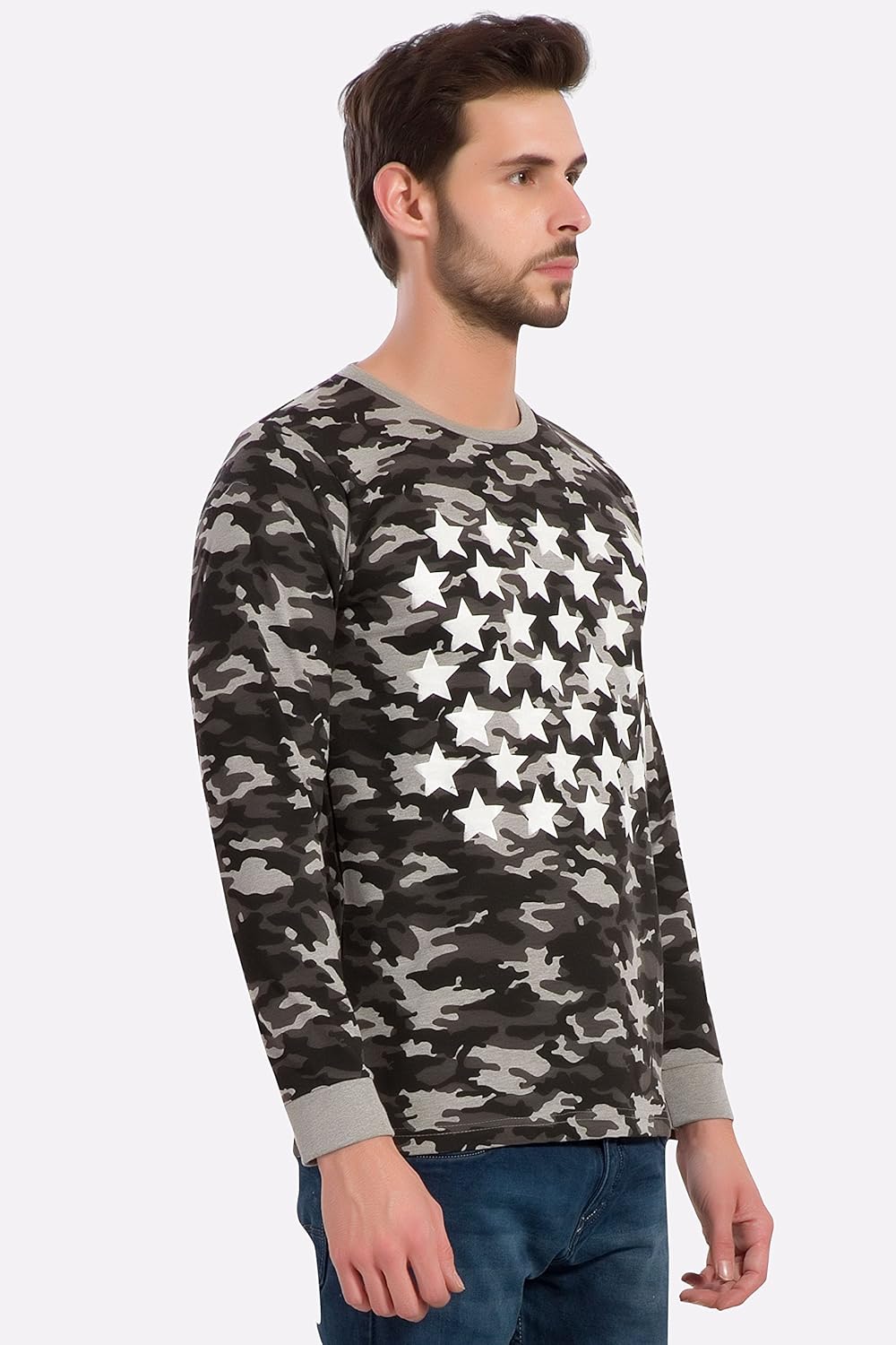 Alan Jones Clothing Army Printed Men's Round Neck Slim Fit T-Shirt-2