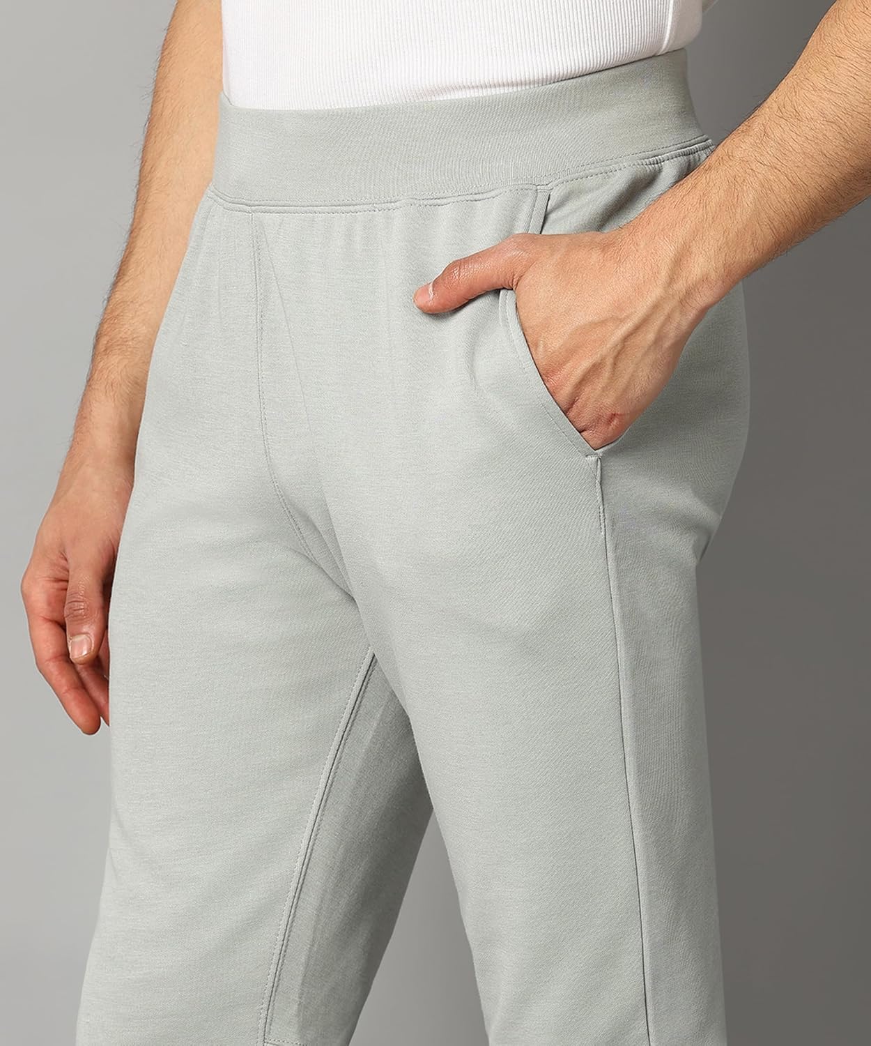 Alan Jones Clothing Men's Stretchable Solid Cotton Trackpant-5