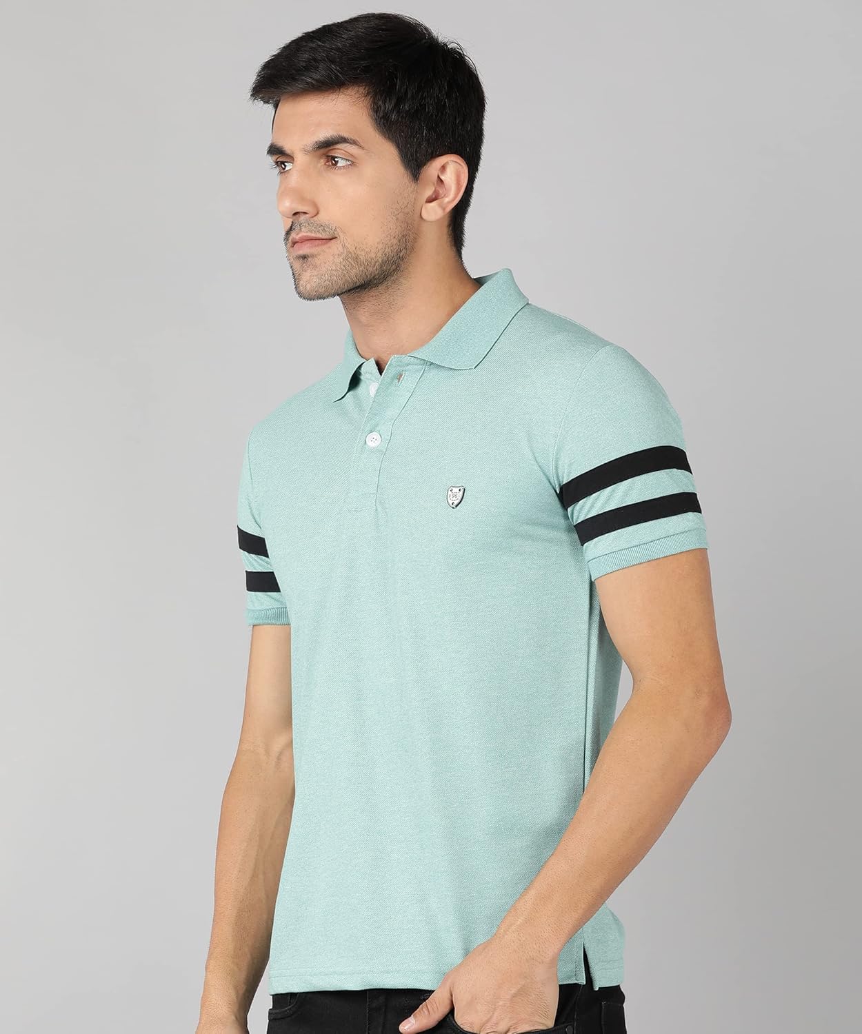 Alan Jones Clothing Men's Regular Soild Polo Regular Fit T-Shirt-2