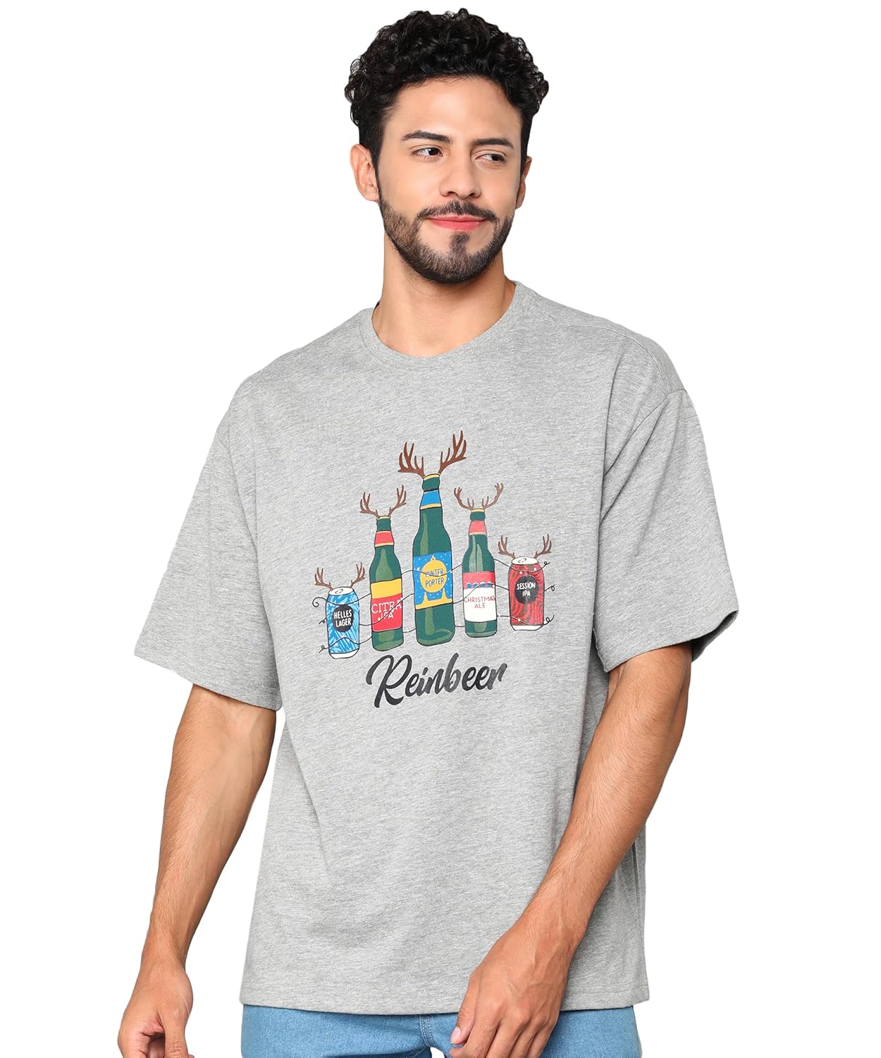 Alan Jones Clothing Men's Printed Premium Heavy Gauge Cotton Oversized T-Shirt-1