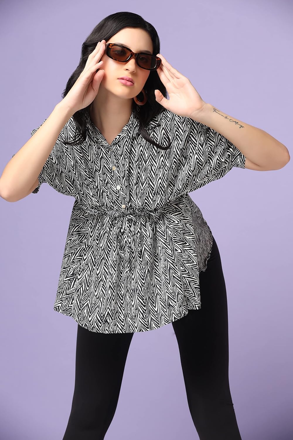 GRECIILOOKS Women's Printed Regular Fit Top