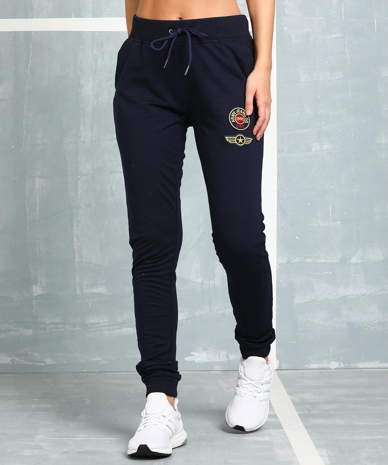Alan Jones Clothing Women's Slim Fit Embellished Joggers Track Pants
