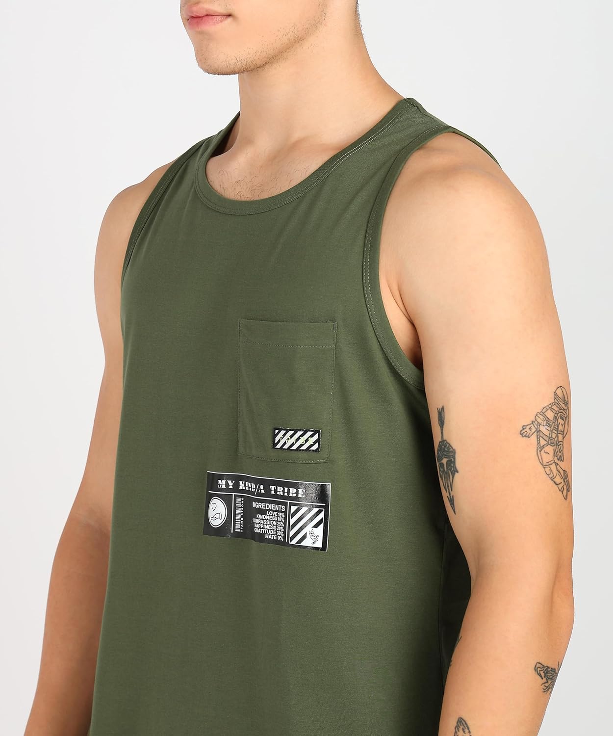 Alan Jones Clothing Men's Cotton Sleeveless Regular Fit T-Shirt-5