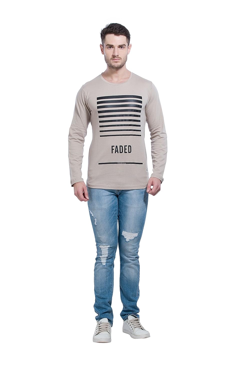 Alan Jones Clothing Men's Cotton Full Sleeves Printed Slim Fit T-Shirt-4