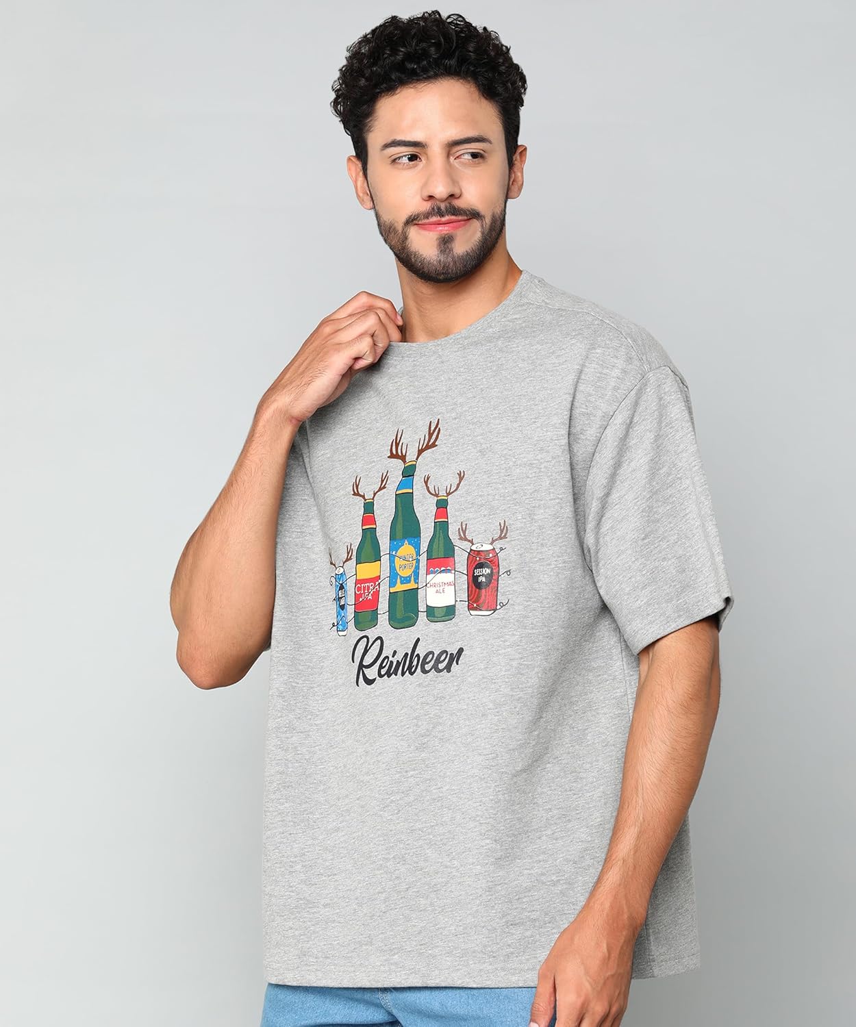 Alan Jones Clothing Men's Printed Premium Heavy Gauge Cotton Oversized T-Shirt-3