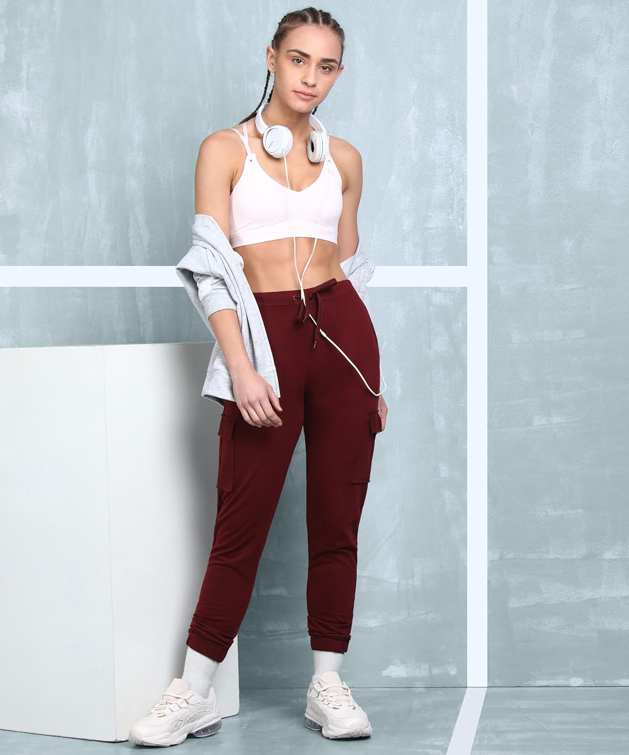 Alan Jones Clothing Women's Cargo Slim Fit Joggers Track Pants