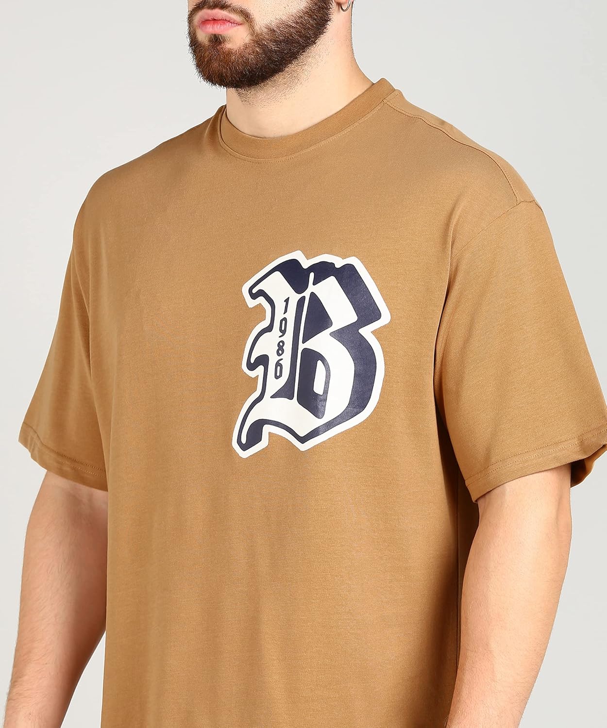 Alan Jones Clothing Men's Printed Premium Heavy Gauge Cotton Oversized T-Shirt-5