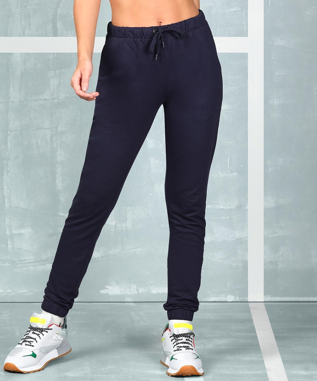 Alan Jones Clothing Women's Solid Slim Fit Joggers Track Pants