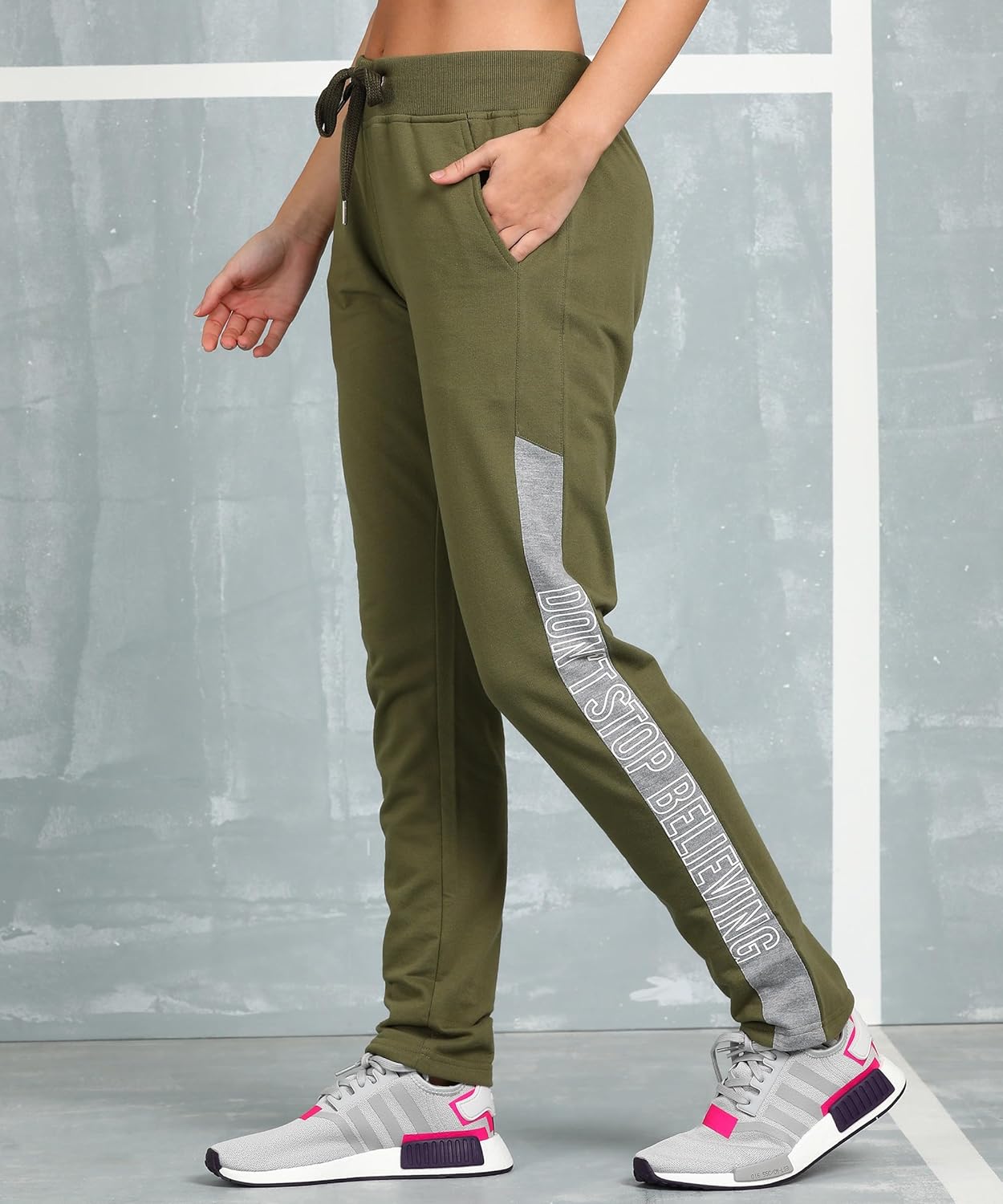Alan Jones Clothing Women's Slim Fit Printed Track Pants
