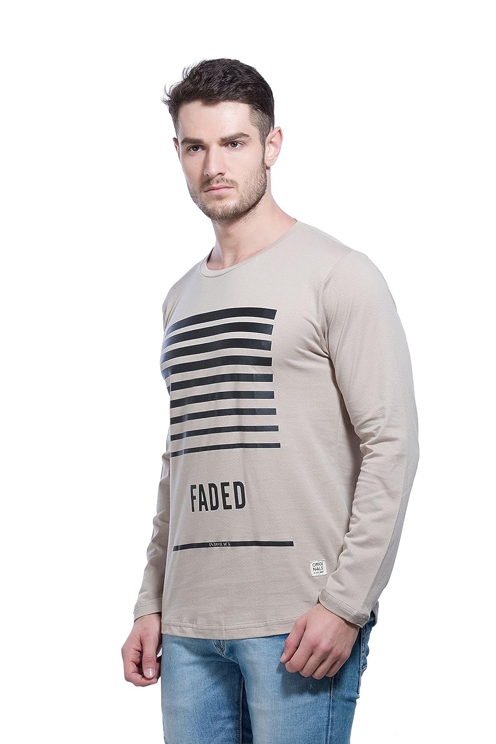 Alan Jones Clothing Men's Cotton Full Sleeves Printed Slim Fit T-Shirt-2