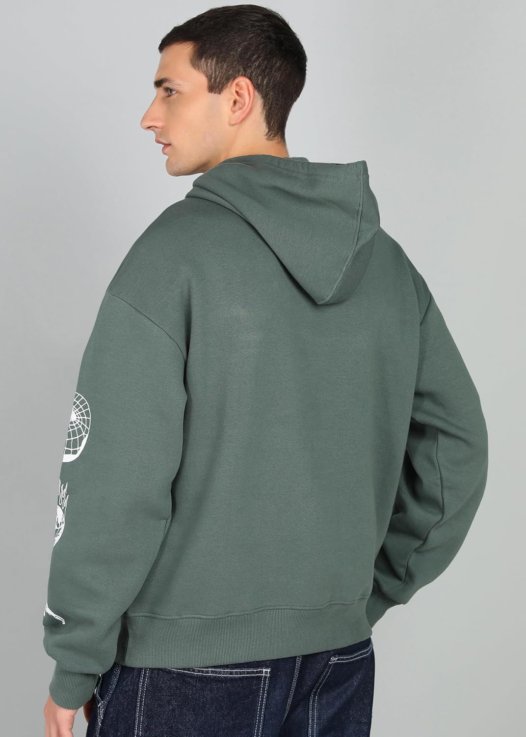 Alan Jones Clothing Men's Cotton Blend Abstract Print Hoodies