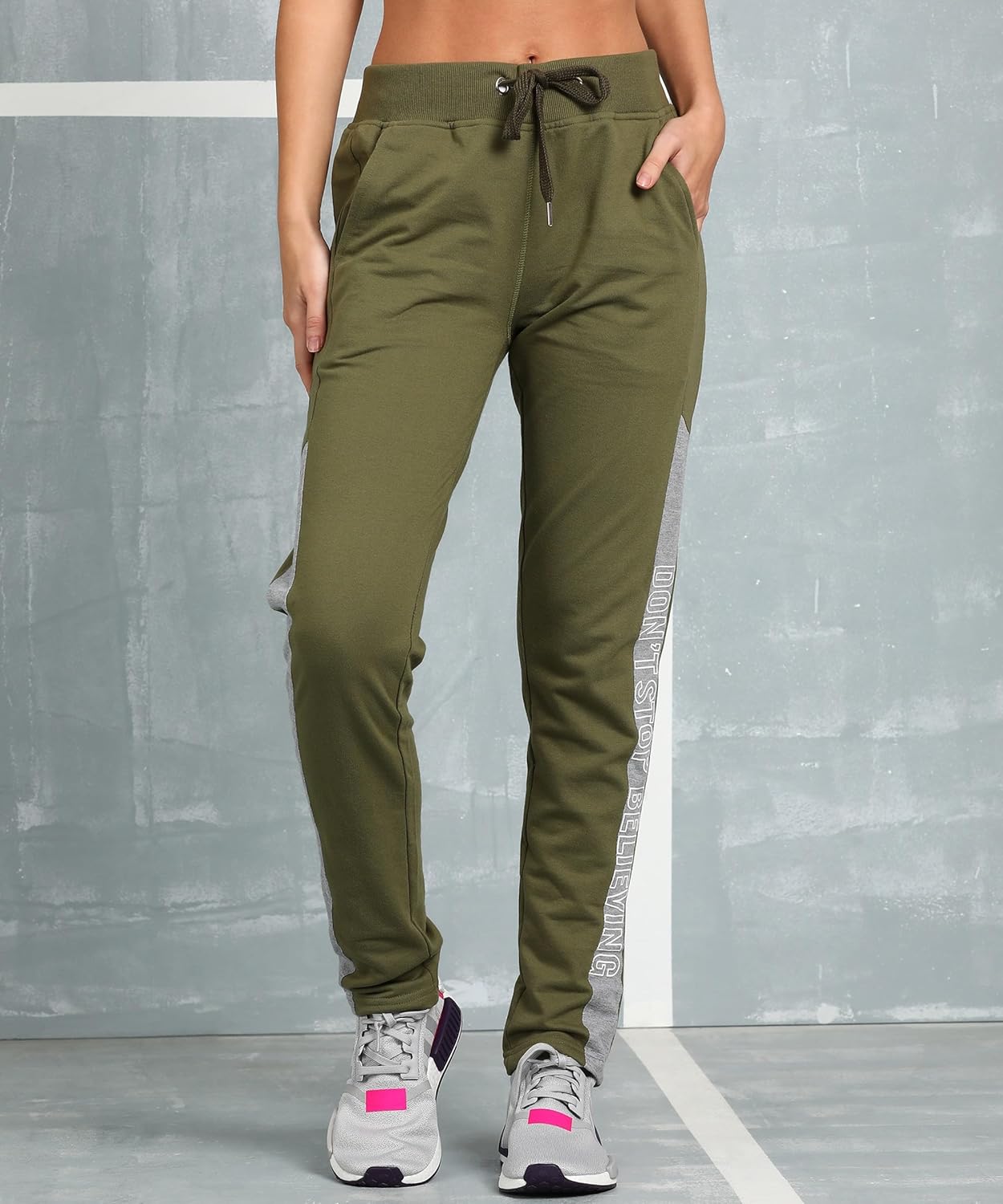 Alan Jones Clothing Women's Slim Fit Printed Track Pants