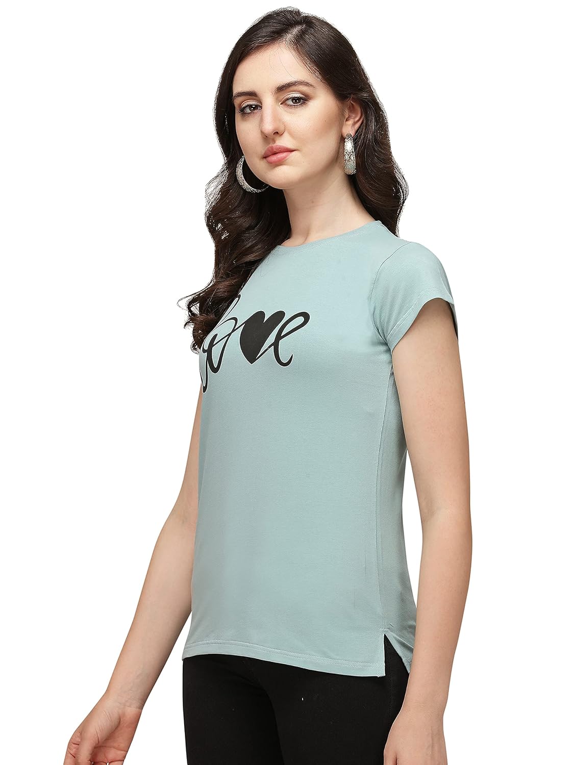 GRECIILOOKS Women's Regular Fit Printed Top Women's Regular Fit Printed Top T-Shirt