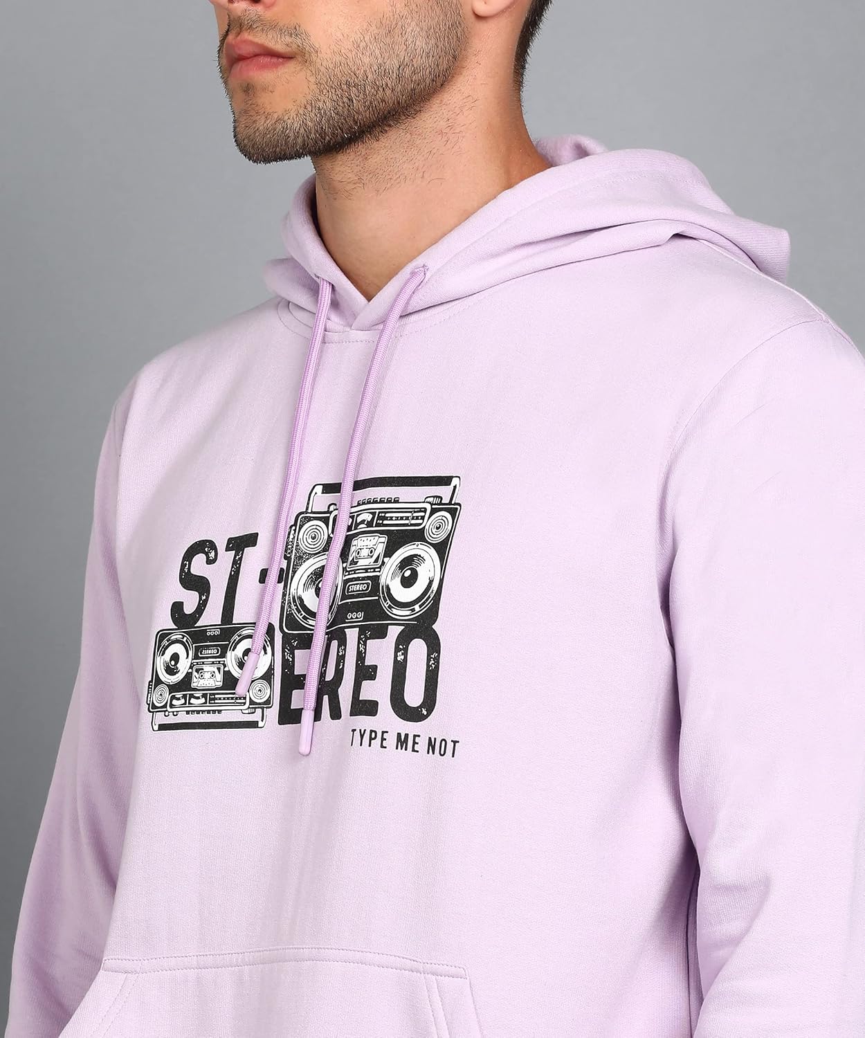 Alan Jones Clothing Men's Cotton Blend Graphic Print Hooded Sweatshirt