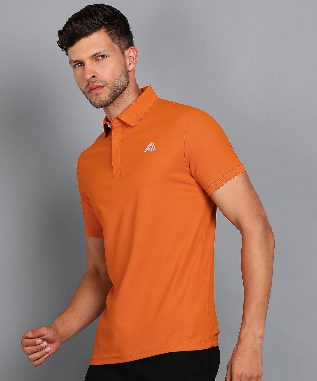 Alan Jones Clothing Men's Solid Polo Slim Fit T-Shirt-2
