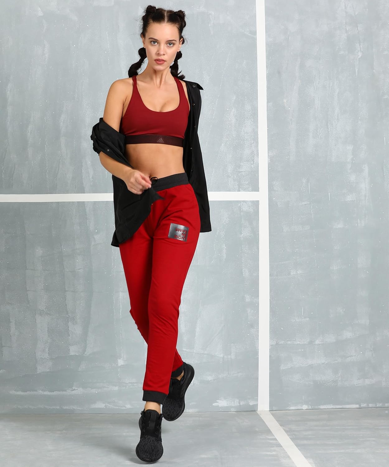 Alan Jones Clothing Women's Solid Slim Fit Joggers Track Pants