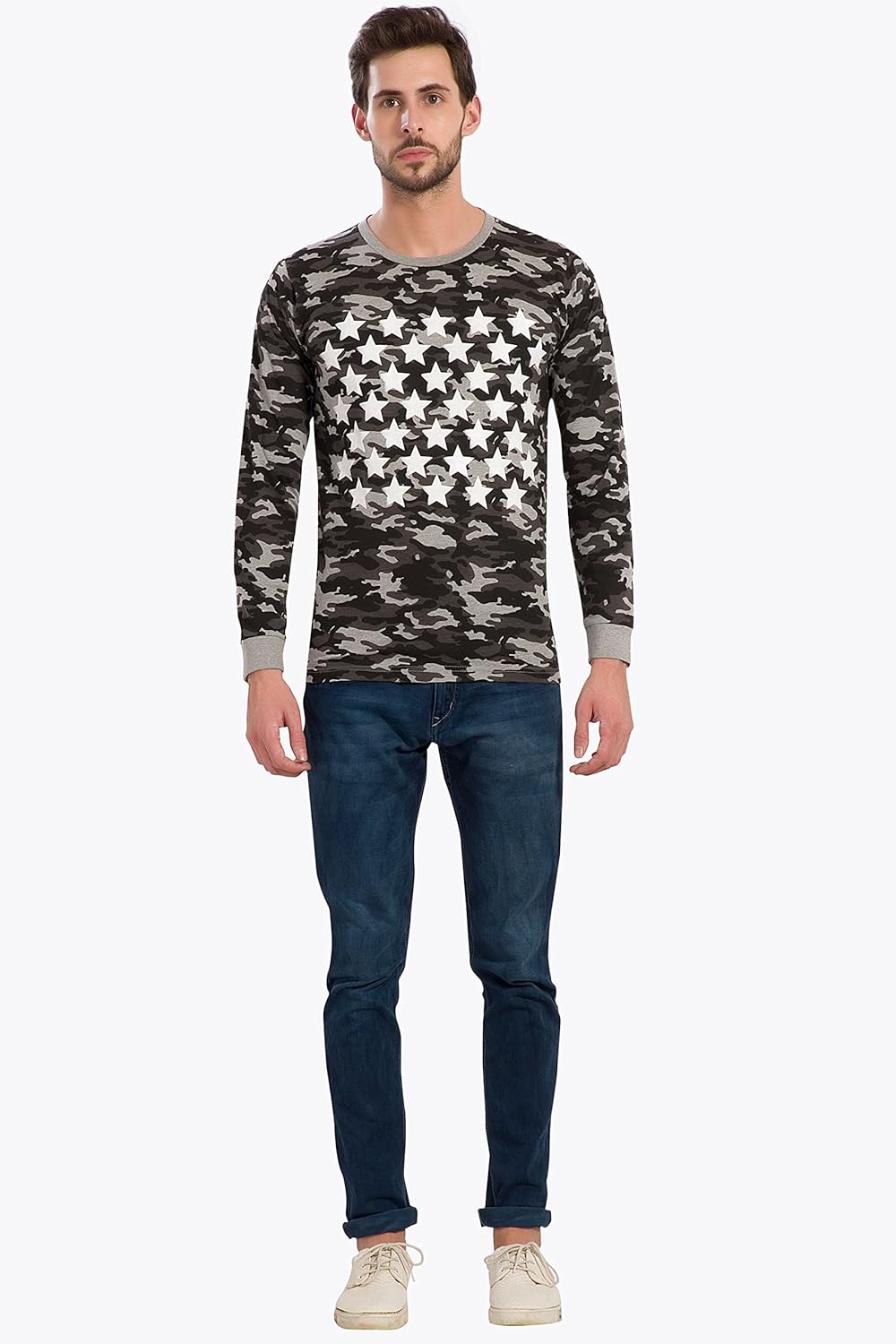 Alan Jones Clothing Army Printed Men's Round Neck Slim Fit T-Shirt-4