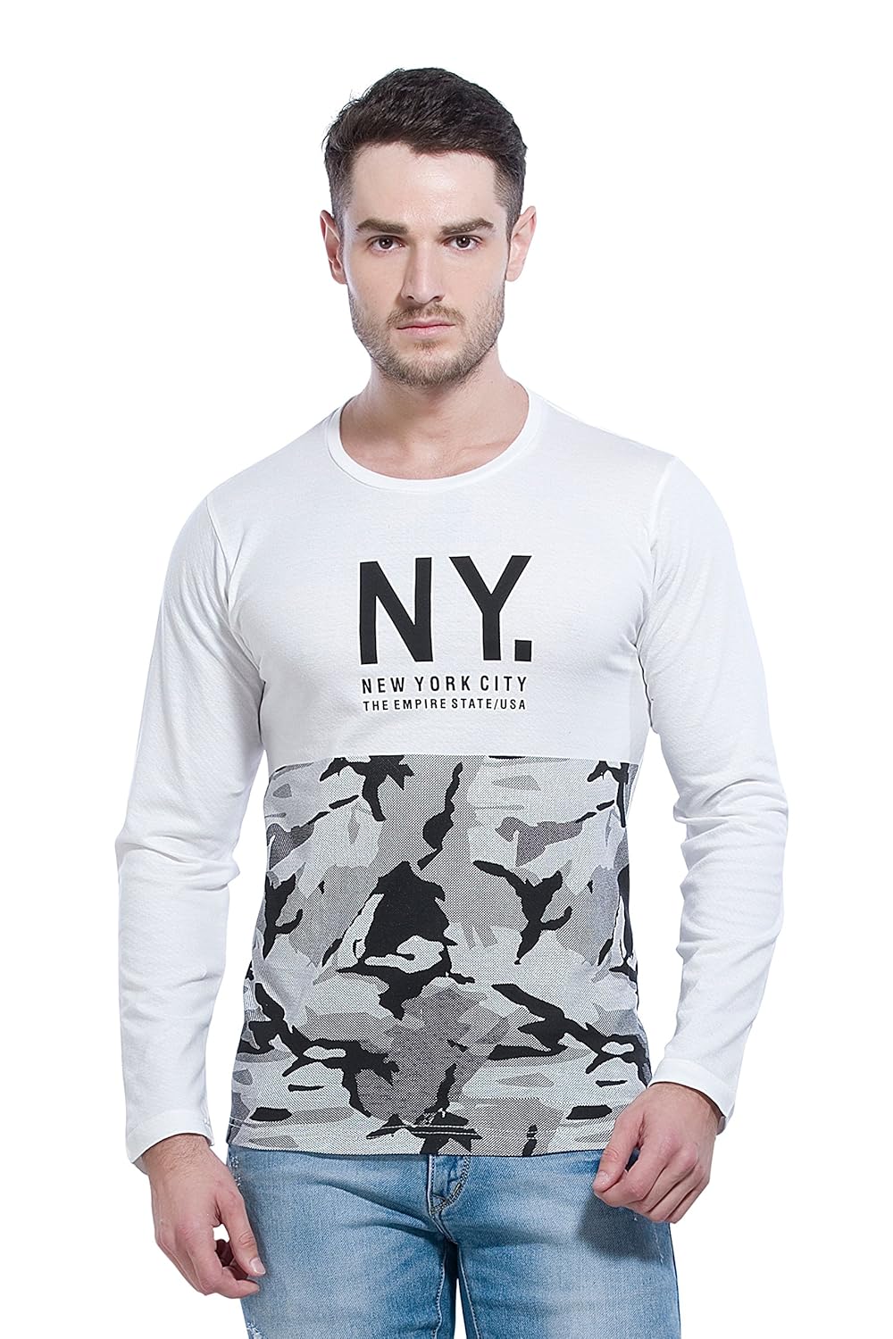 Alan Jones Clothing Men's Cotton Full Camouflage Printed Slim Fit T-Shirt-1