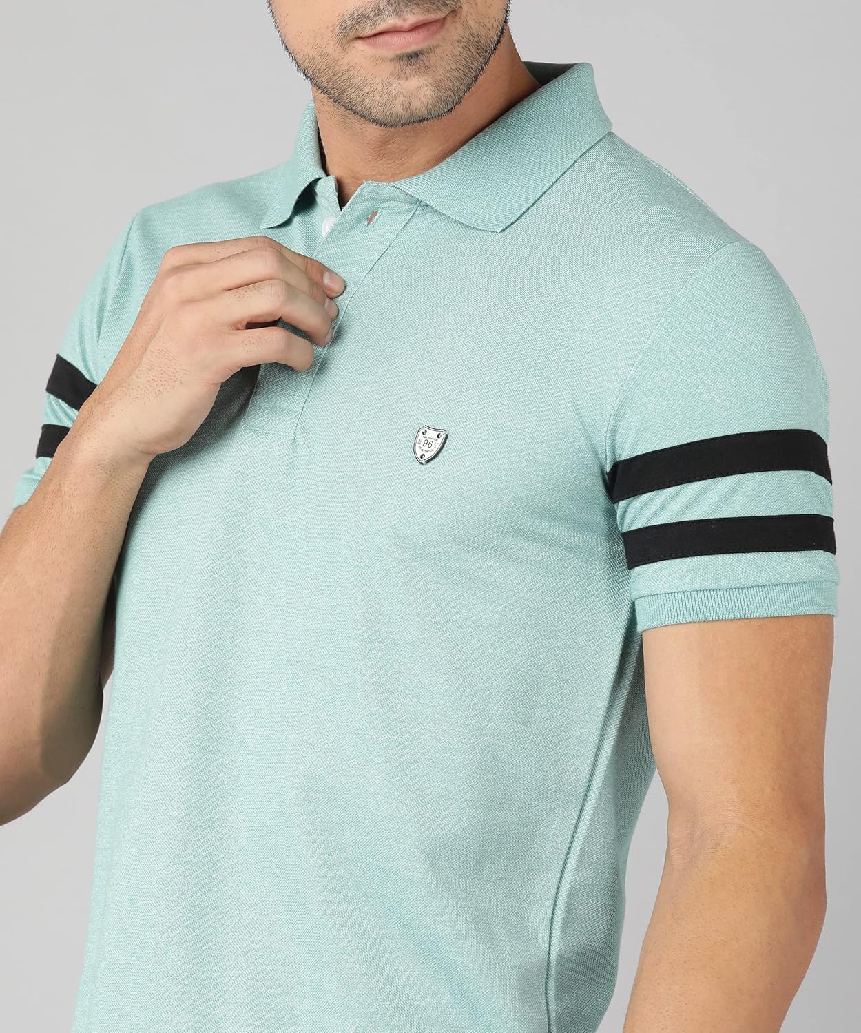 Alan Jones Clothing Men's Regular Soild Polo Regular Fit T-Shirt-5