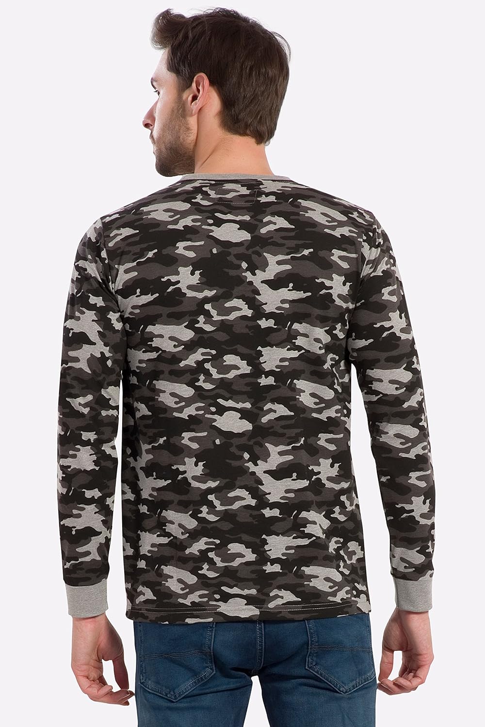 Alan Jones Clothing Army Printed Men's Round Neck Slim Fit T-Shirt-3