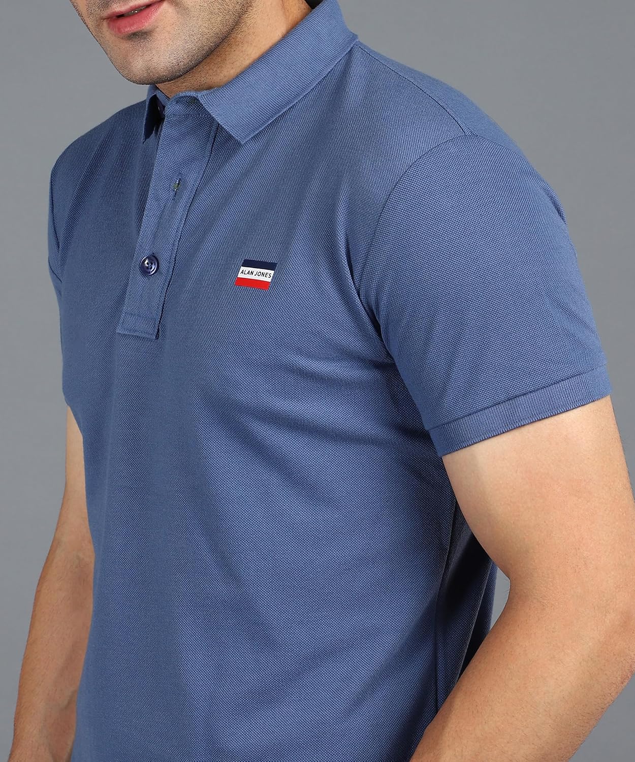 Alan Jones Clothing Men's Solid Slim Fit Polo T-Shirt-6