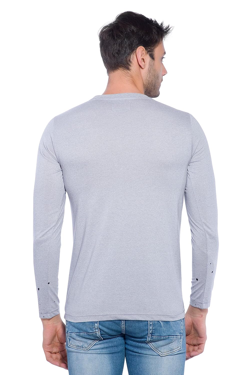 Alan Jones Clothing Men Slim Fit Cotton Badge T-Shirt-2