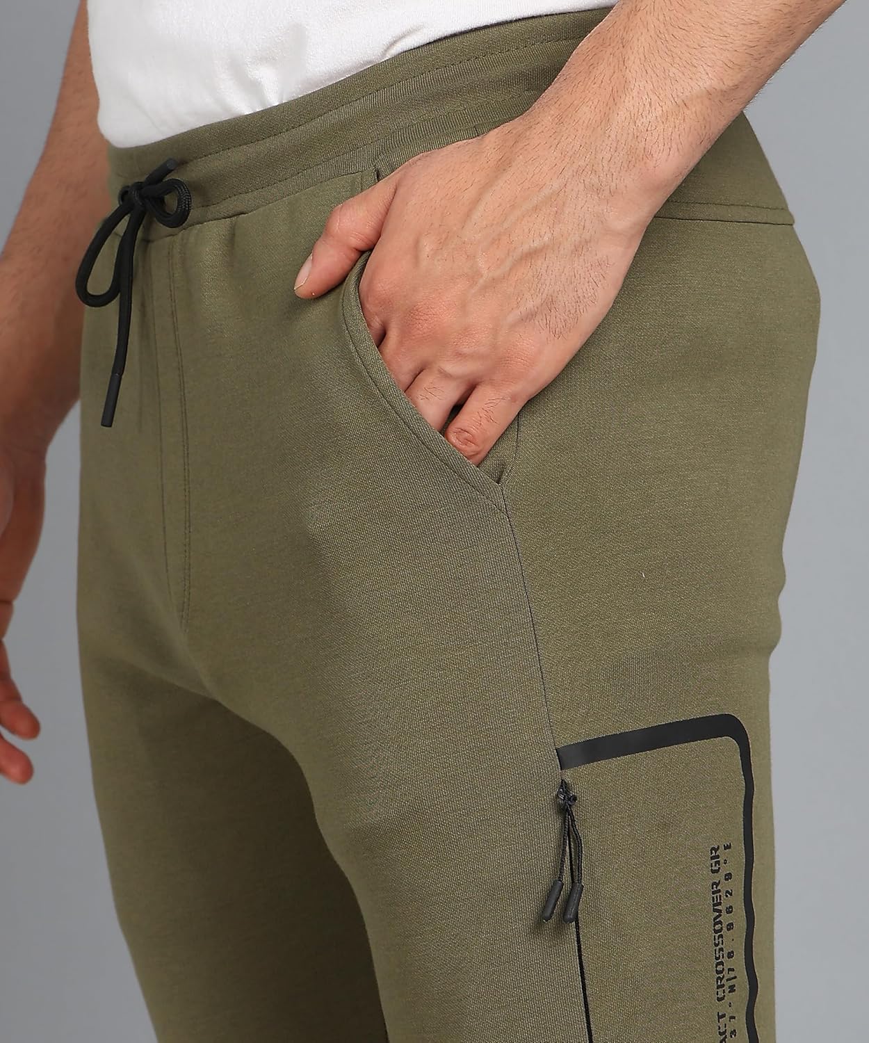 Alan Jones Clothing Men's Solid Cotton Blend Regular Trackpant