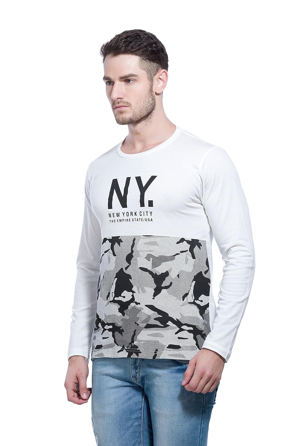 Alan Jones Clothing Men's Cotton Full Camouflage Printed Slim Fit T-Shirt-2