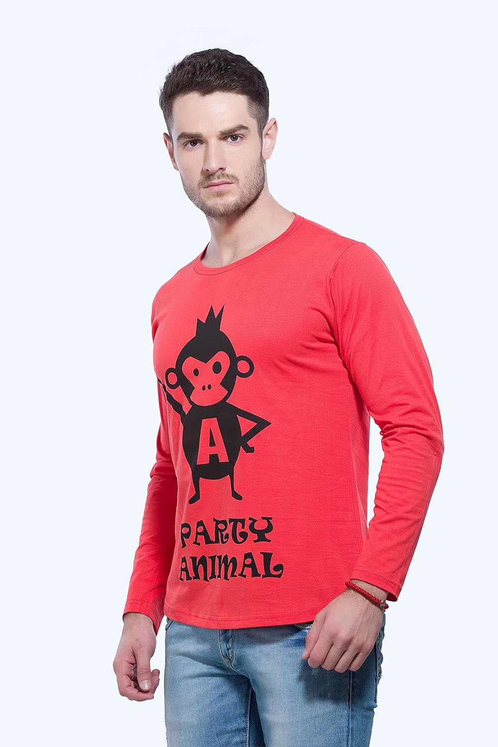 Alan Jones Clothing Men's Cotton Full Sleeves Printed Slim Fit T-Shirt-2