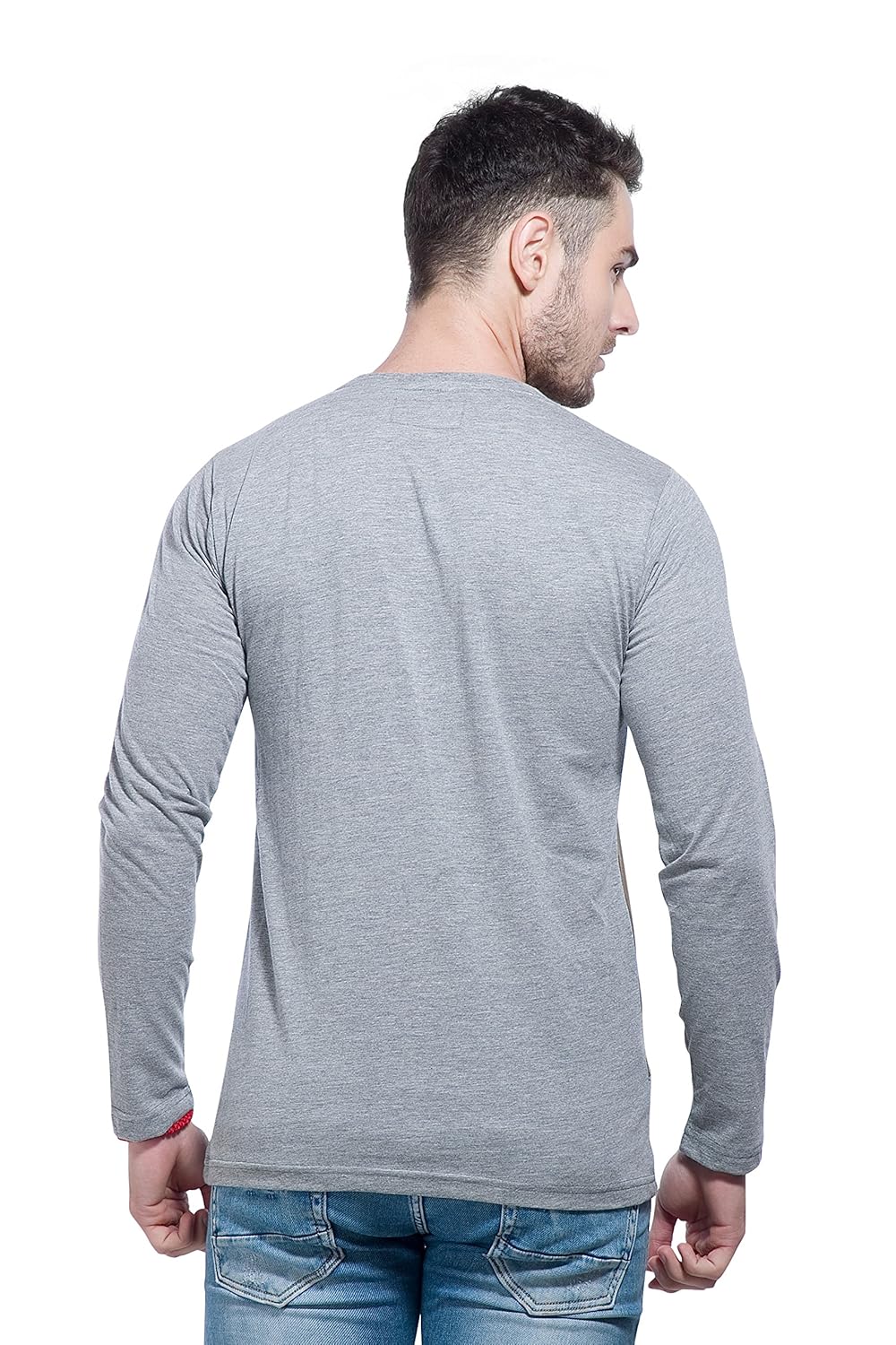 Alan Jones Clothing Men's Cotton Full Sleeves Solid Slim Fit T-Shirt-3