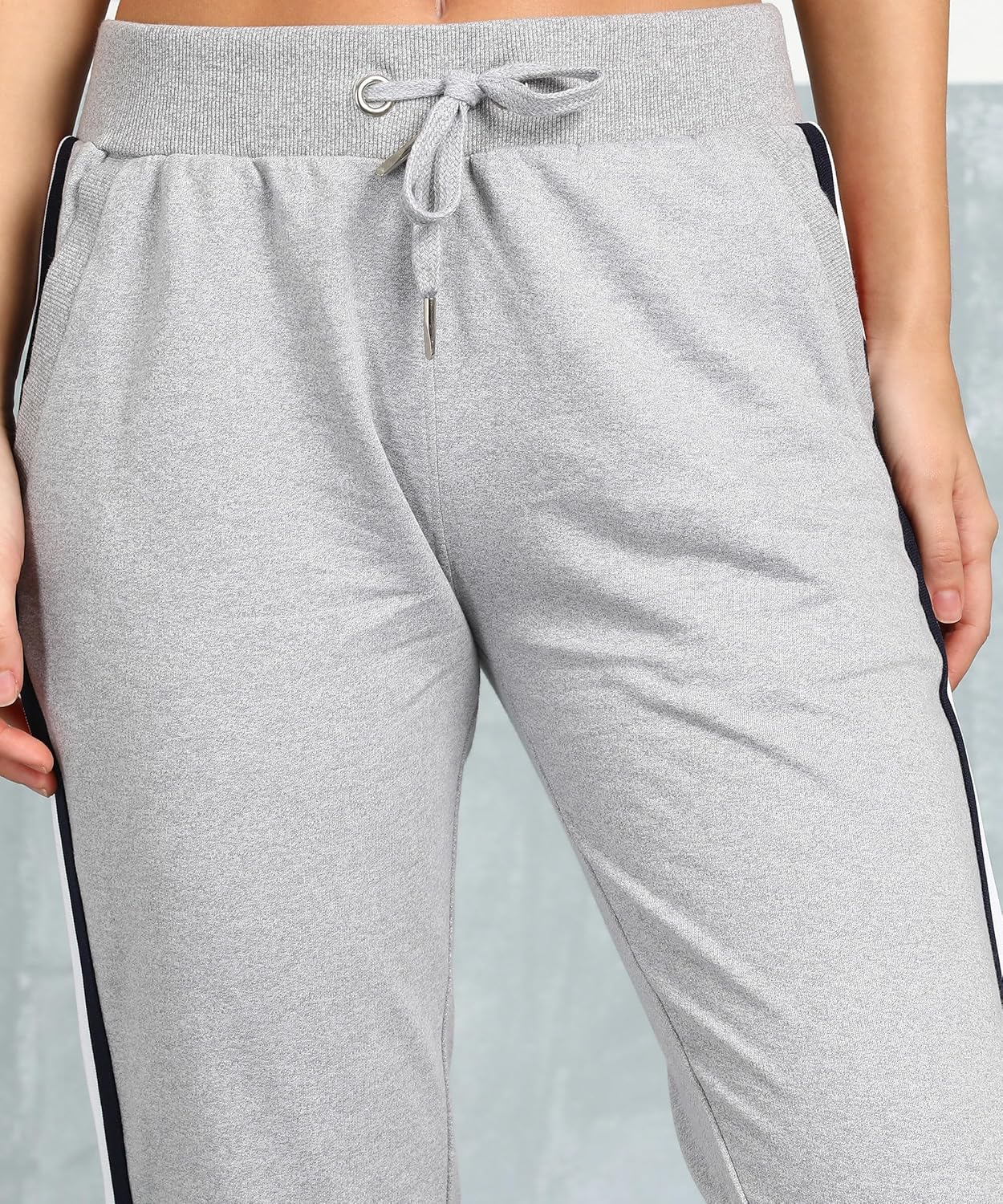 Alan Jones Clothing Women's Slim Fit Taped Joggers Track Pant