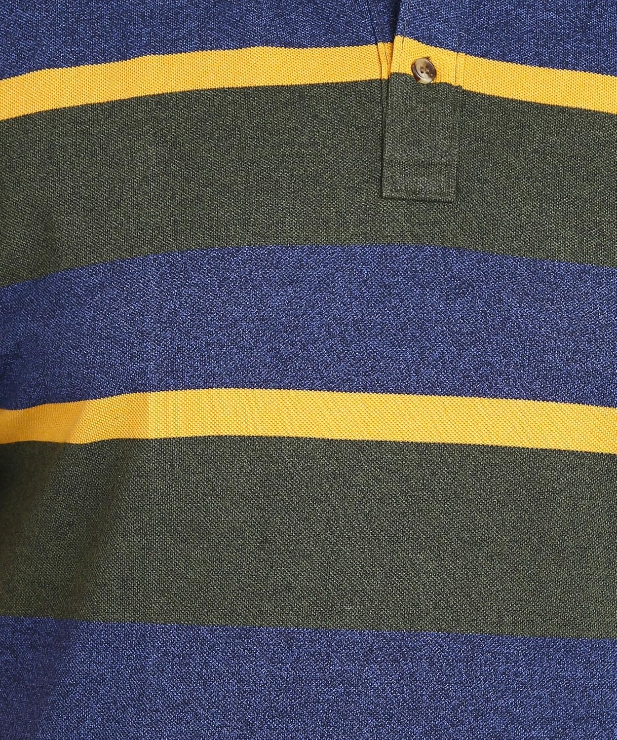 Alan Jones Clothing Striped Polo Collar Regular Fit T-Shirt for Plus Size Men-6