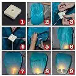 Enamic UK Sky Lanterns Wishing Hot Air Balloon/Flying Night Sky Light Candle for Diwali/Christmas/Birthday/All Festival Multicolor Pack of 5 || G@252