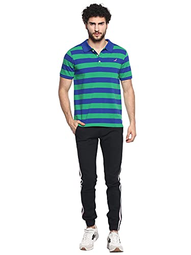 AMERICAN CREW CottonPoly Striped Polo T-Shirt for Men-5