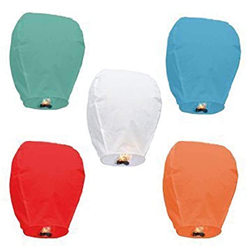 EVOLO Deals Paper Sky Lantern Lamp Light Hot Air Balloon for Occasions Flying Sky Light Lantern for Diwali Birthday Christmas Pack of 10(EV29)