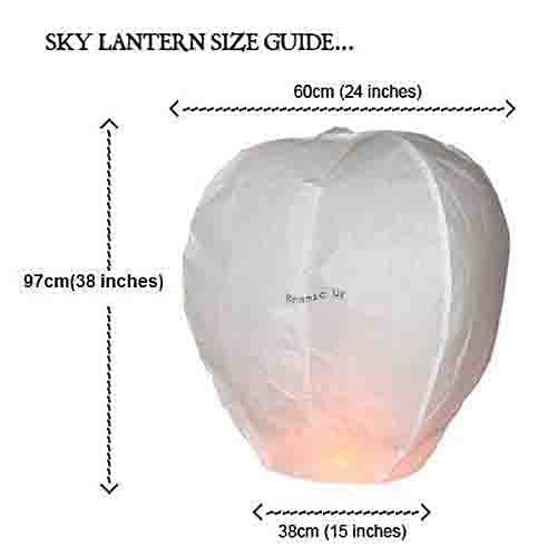 Enamic UK Sky Lanterns Wishing Hot Air Balloon/Flying Night Sky Light Candle for Diwali/Christmas/Birthday/All Festival Multicolor Pack of 5 || G@252
