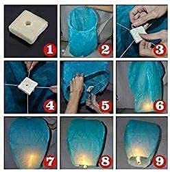 Kenvi US Sky Lanterns Wishing Hot Air Balloon/Flying Night Sky Light Candle for Diwali/Christmas/Birthday/All Festival Multicolor Pack of 5 || TT66