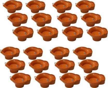 Dipika Enterprises Water Sensor Electric LED Diyas Plastic Flameless & Smokeless LED Diwali Light Diya Warm Tea Ligth Candles for All Festivals,Christmas,Home Decorators |Led Diwali Diya (18)