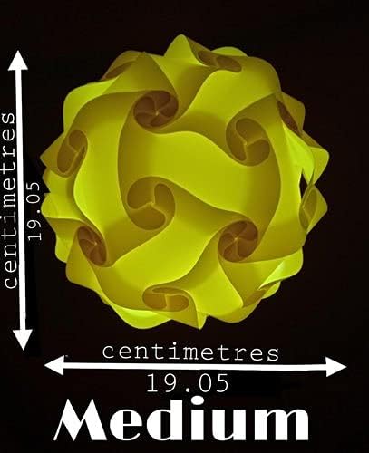 My Real Store Plastic Self Assemble Jigsaw Puzzle Ball Decorative Diwali Lantern, Jhumar Light Lamp, Lantern Ball for All Festival Decoration (Yellow) (Pack of 1) |