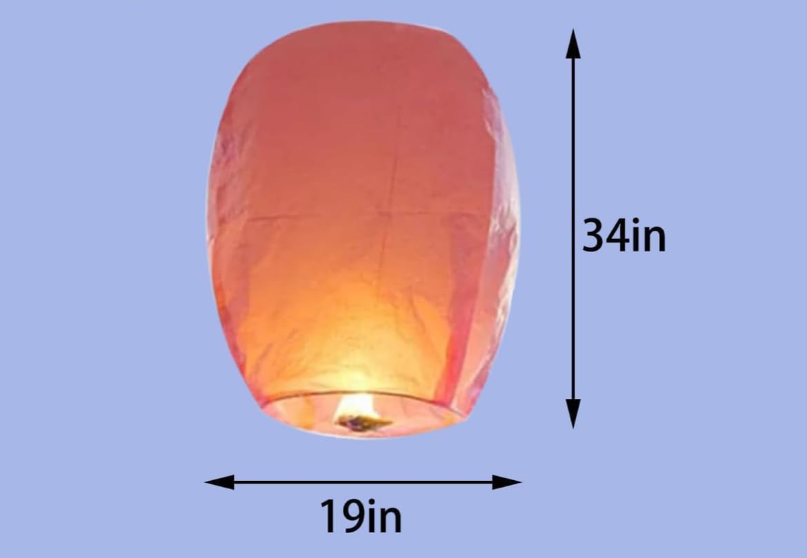 Make A Wish Hot Air Balloon Paper Sky Lanterns, Mix Colours, Pack of 3 Diwali Newyear Christmas Sky Lanterns