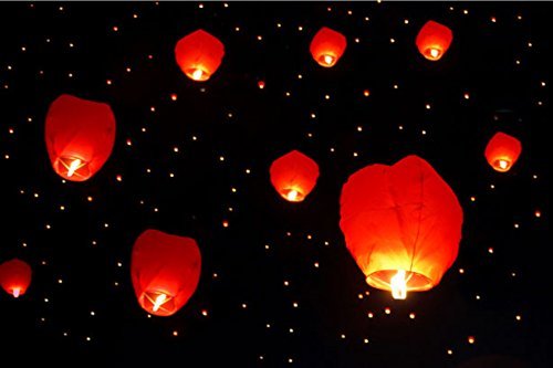 Crazy Sutra Make A Wish Hot Air Baloon Paper Sky Lantern Set of 25 (SLS01)