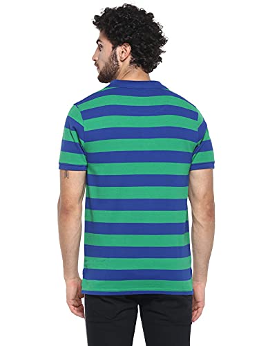 AMERICAN CREW CottonPoly Striped Polo T-Shirt for Men-3