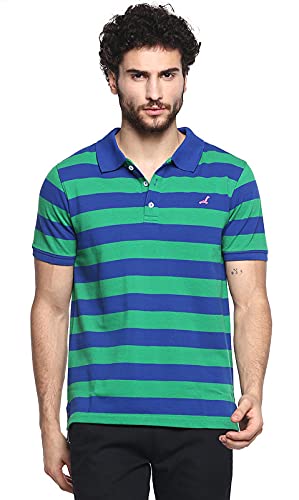 AMERICAN CREW CottonPoly Striped Polo T-Shirt for Men-1