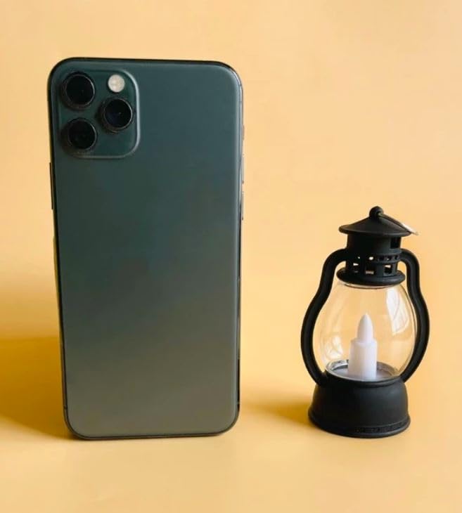 Infispace Acrylic Battery Operated Mini Lantern Lamps with Moving Flame LED Light for Home Decoration Diwali & Christmas (1)