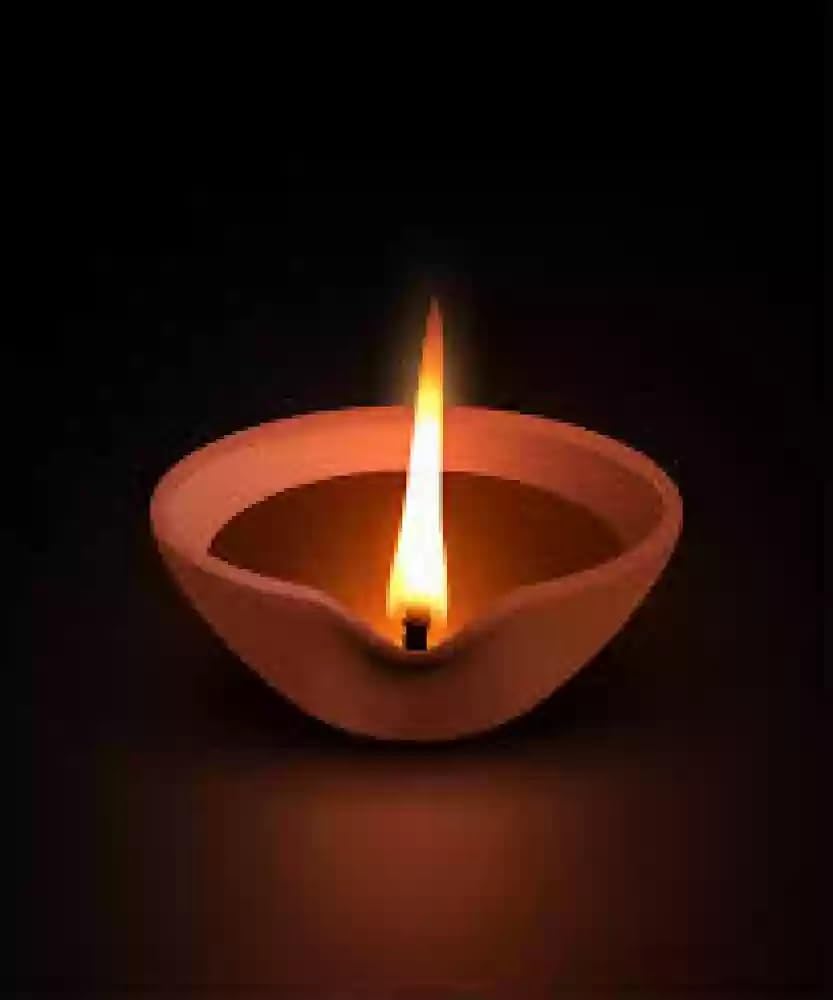 Gwan Natural Clay Traditional Diwali Ke Diya | Earthen Clay Diya | Mitti Ka Diya | Diyas for Pooja (Set of24)