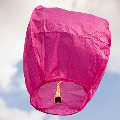 GreenUniverse Paper Sky Lanterns Wishing Candle Akash Kandil Hot Air Balloon For Diwali Marriage Christmas Party Celeberation Wedding All Festival Multi-Color (Pack Of 1)